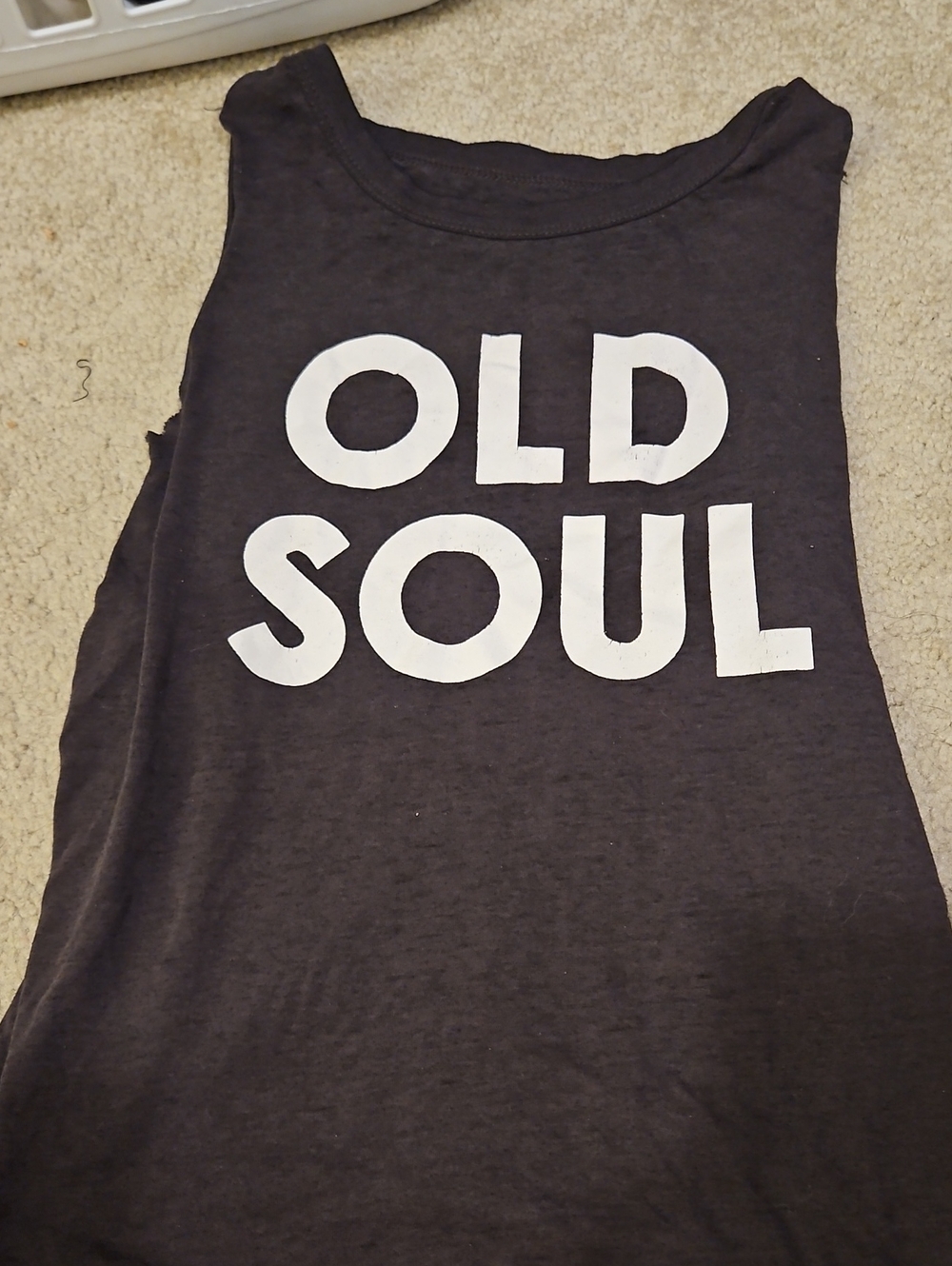 Black Tank with 'OLD SOUL' White Graphic